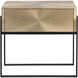 Modena 29.5 X 28 inch Antique Gold Night Stand, Large